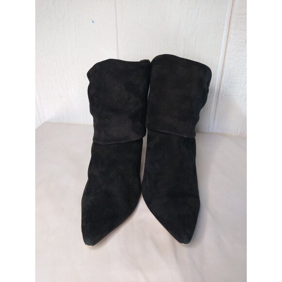 Calvin Klein Bethany Ankle Boots Women's 9.5 Convertible Black Suede High Heel - Picture 2 of 10